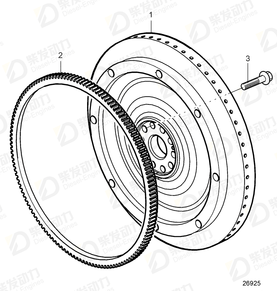 VOLVO Flywheel 21825910 Drawing